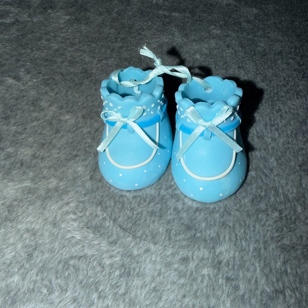 DecoPac Blue Booties Shoes Decoset Gender Reveal Boy Shower Party Cake Topper